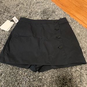 NWT Black Skort with Buttons
